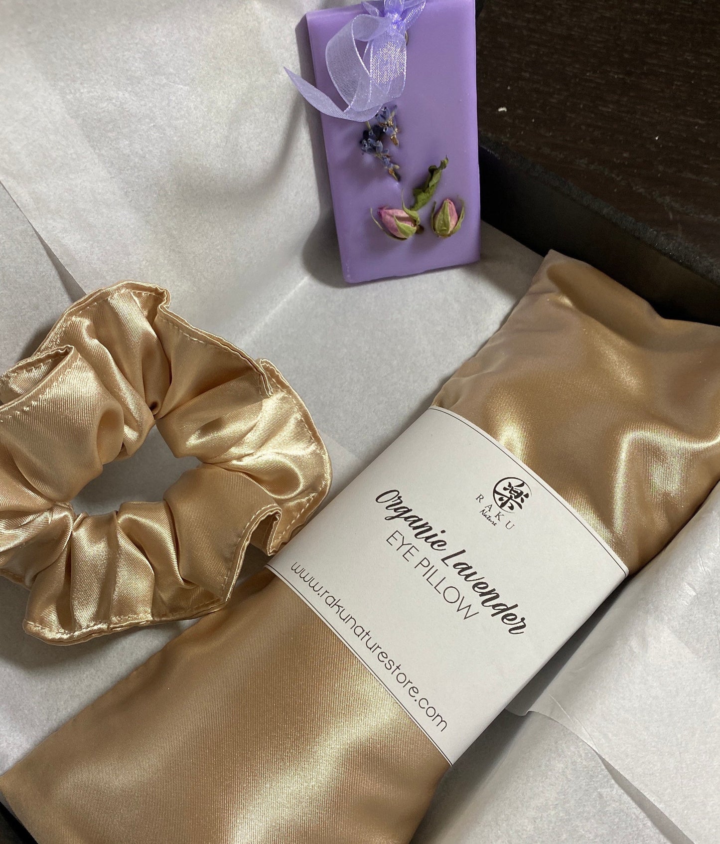 BRIDESMAIDS GIFT BOX - satin eye pillow, scrunchie, sachet