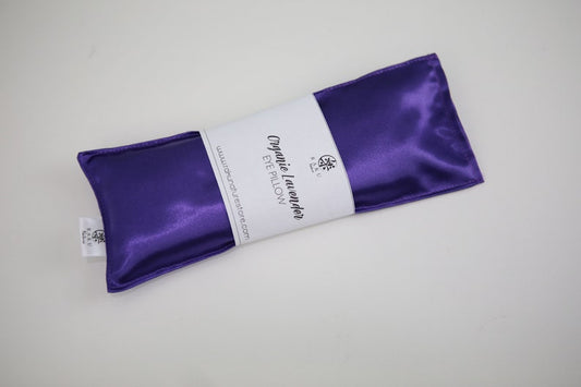 Satin lavender eye pillow, filled with flaxseeds!